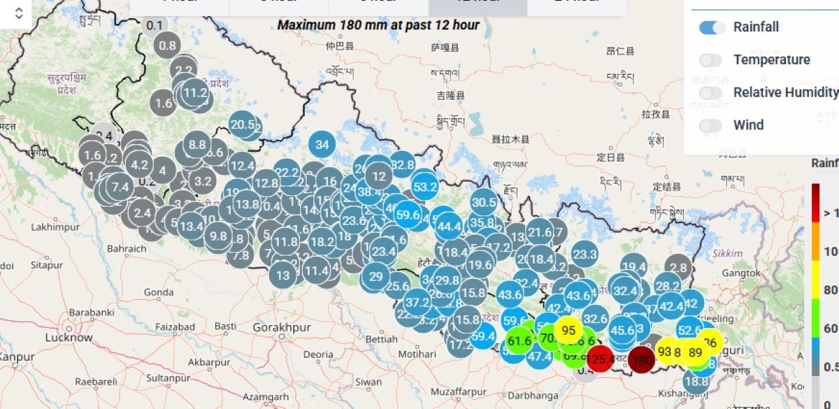 मोन्था चक्रपात आज साँझसम्म : मोरङ्गको हरैचामा १८० मिमि वर्षा