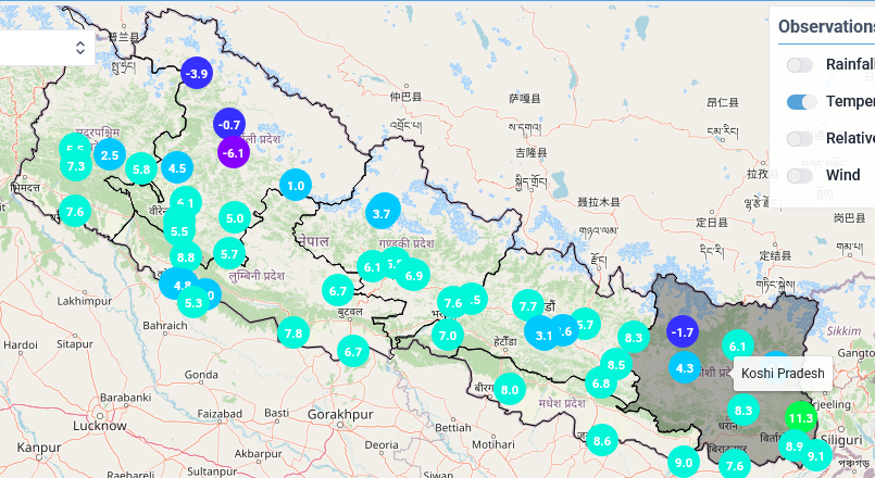 कहाँ कति चिसो ? पश्चिममा धेरै चिसो , काठमार्डौं ३ जुम्ला —६.१