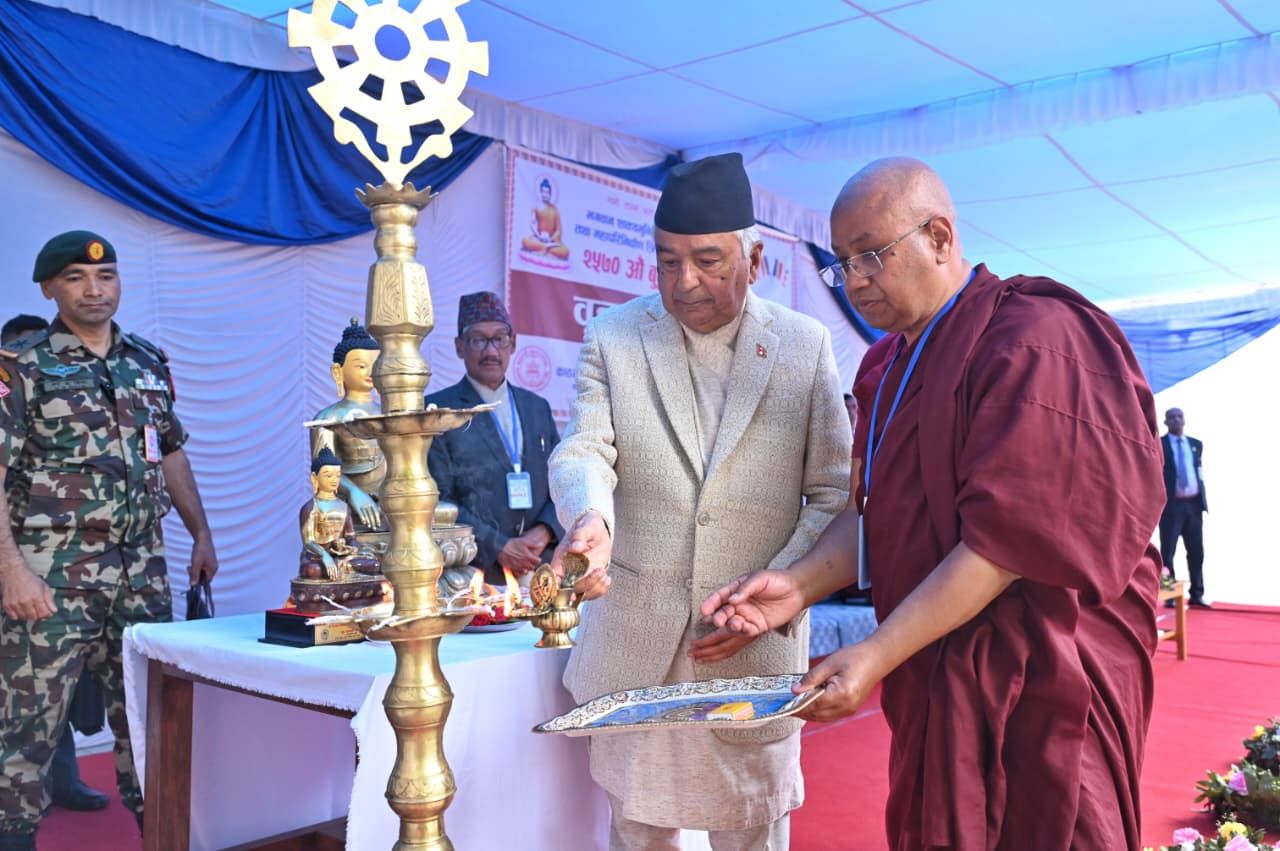 राष्ट्रिय एकता,सहिष्णुता र विकासका लागि बुद्धका पञ्चशील र चार आर्य सत्य सिद्धान्त मार्गनिर्देशक : राष्ट्रपति