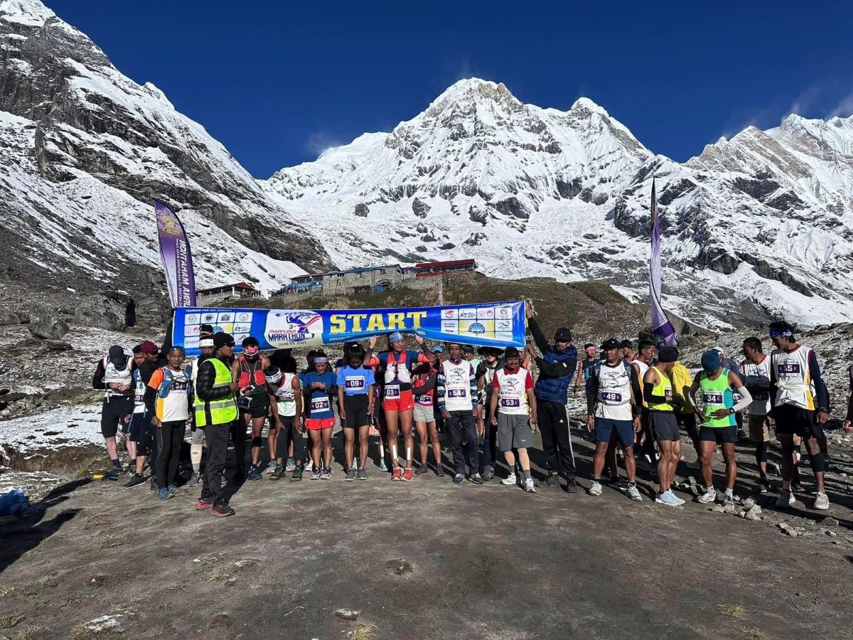 जेठो हिमालमा अन्नपूर्ण म्याराथन : तीन दिनको पदमार्ग चार घण्टामा
