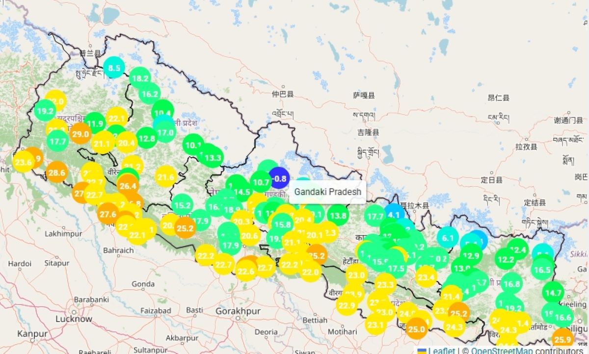बागमती, मधेश, गण्डकी र लुम्बिनीमा दिनभर हल्कादेखि मध्यम वर्षा